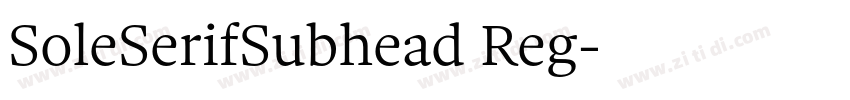 SoleSerifSubhead Reg字体转换
